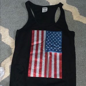 PINK American flag shirt (with sparkles)